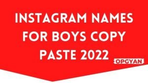 Instagram Names For Boys