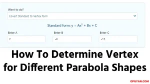 Determine Vertex for Different Parabola Shapes