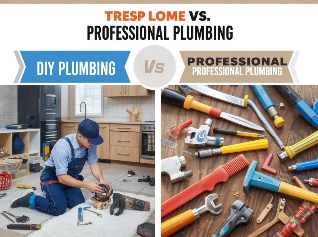 DIY Plumber vs Professional Plumber: Which Should You Choose for Emergency Repairs? DIY Plumber vs Professional Plumber Which Should You Choose for Emergency Repairs comparison image showing both scenarios